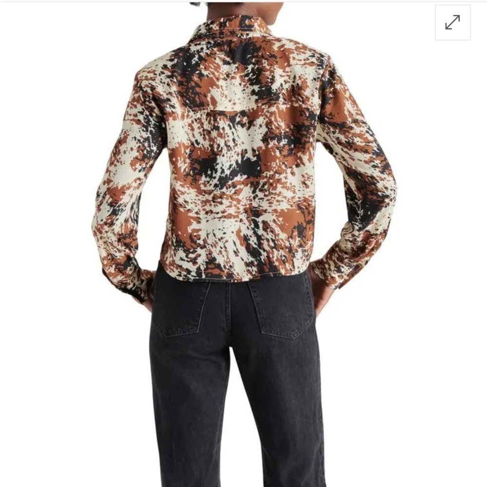 Steve Madden Noelle blouse cow print - Picture 2 of 4